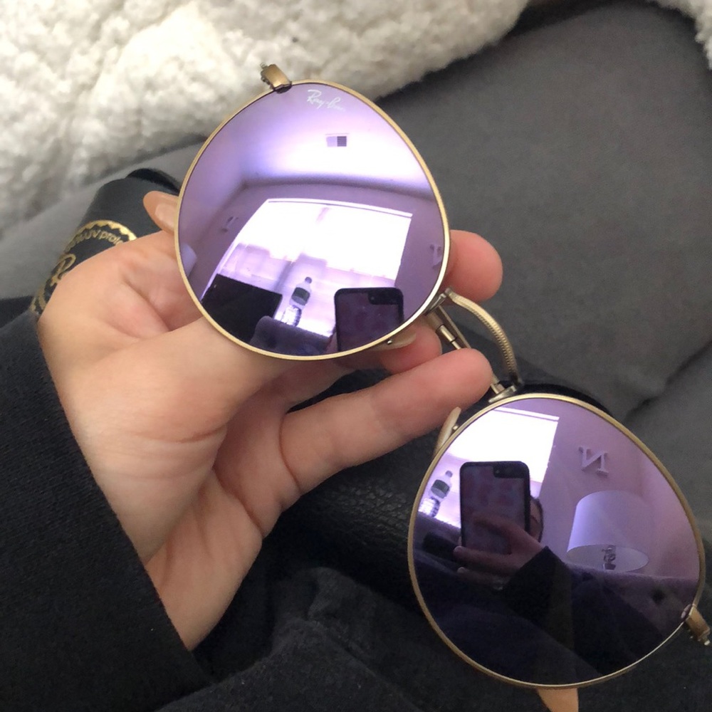 Purple circle ray bans